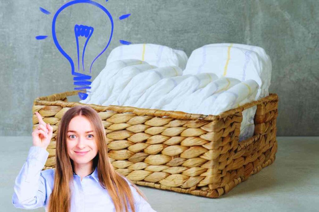la trasformazione dei pannolini